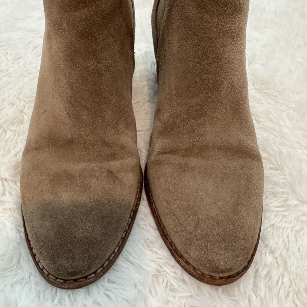 Madewell The Regan Suede in Wet Pebble Ankle Boots Size 6.5 - Picture 3 of 10